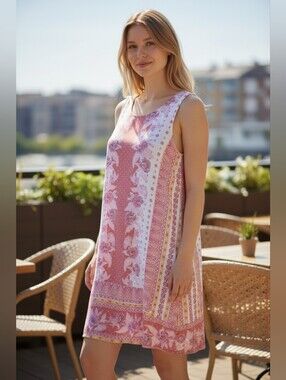 Aeropostale Pink Floral Sleeveless Mini Dress